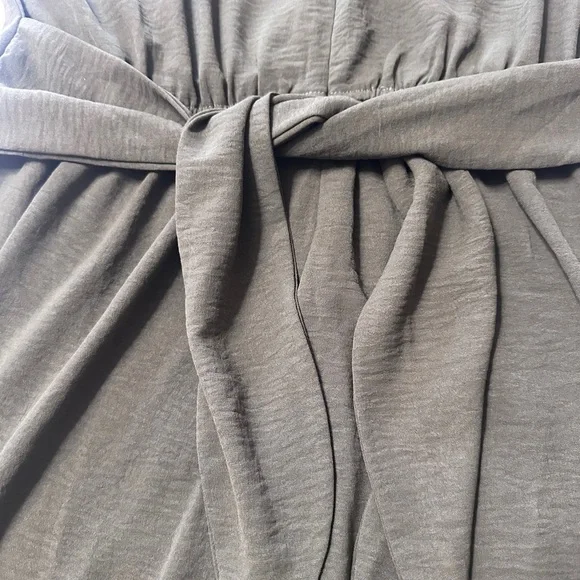 PrettyGarden Wide Leg Jumpsuit V-Neck  Belted Long pants romper XL - Picture 7 of 12